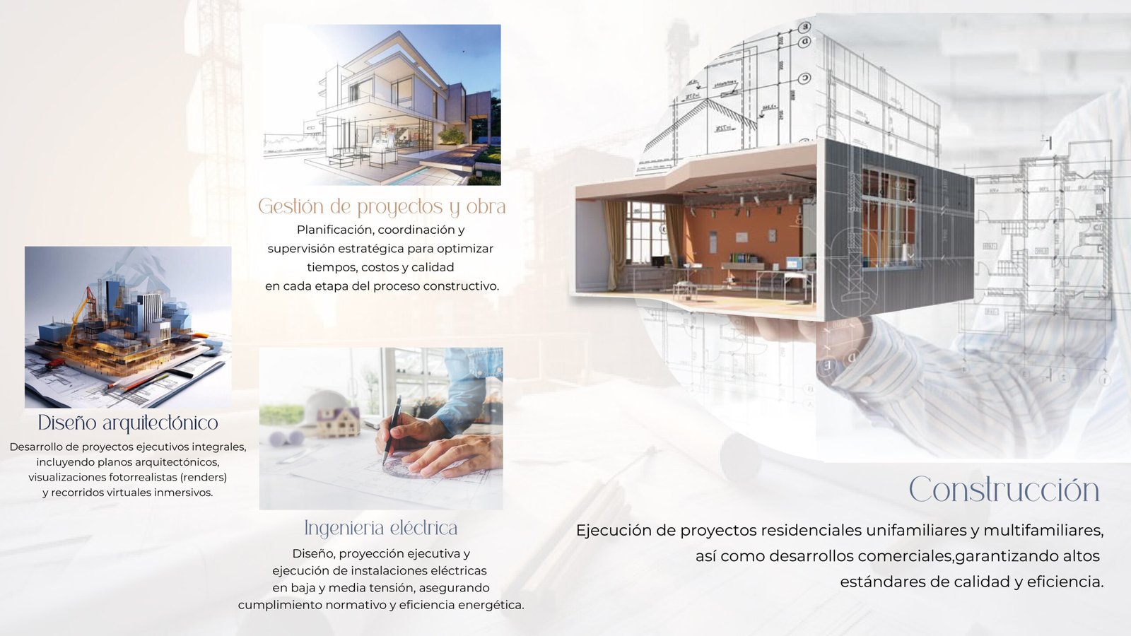Obra bajo control para diseñar, construir y remodelar.
